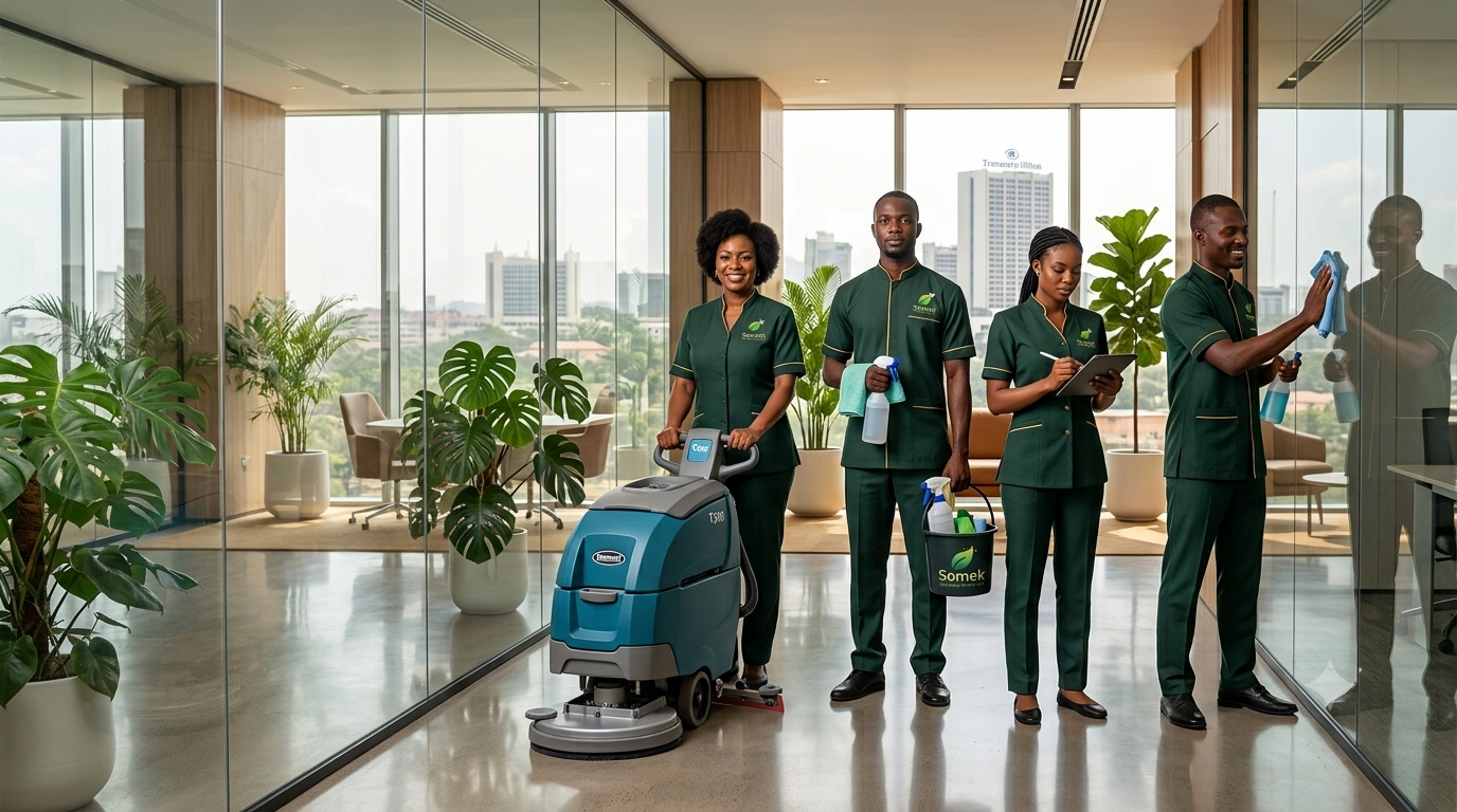 Somek Cleaning Services team in Abuja